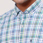 Raymond Men Grey Print Contemporary Fit Cotton Regular Collar Shirt