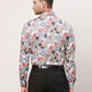 Raymond Men Orange Print Contemporary Fit Cotton Regular Collar Shirt