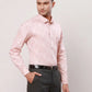 Raymond Men Red Stripe Regular Fit Cotton Blend Regular Collar Shirt