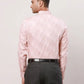 Raymond Men Red Stripe Regular Fit Cotton Blend Regular Collar Shirt