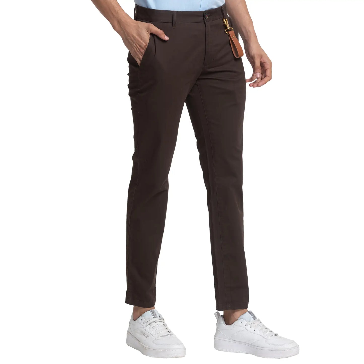 Men Slim Fit Green Trouser