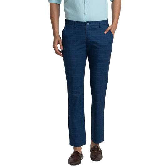 Men Slim Fit Brown Trouser