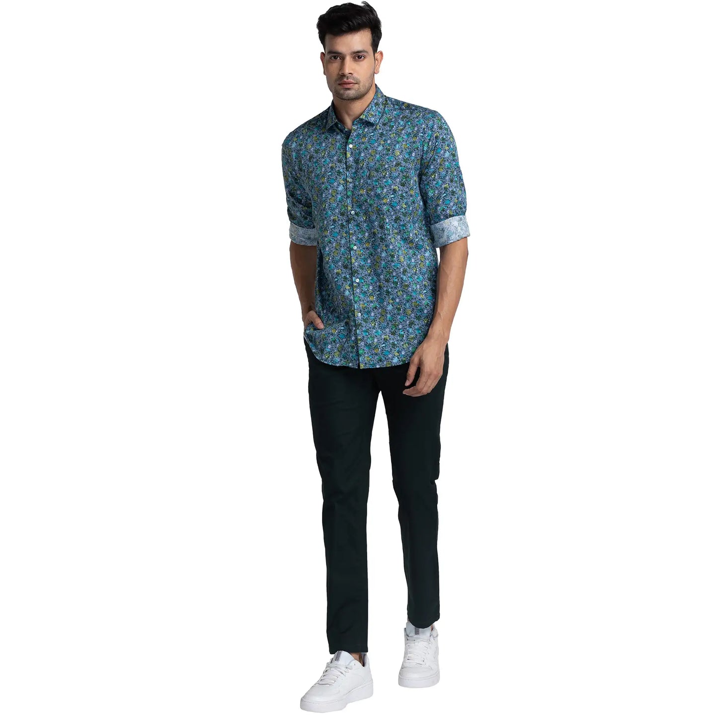 Men Slim Fit Black Trouser