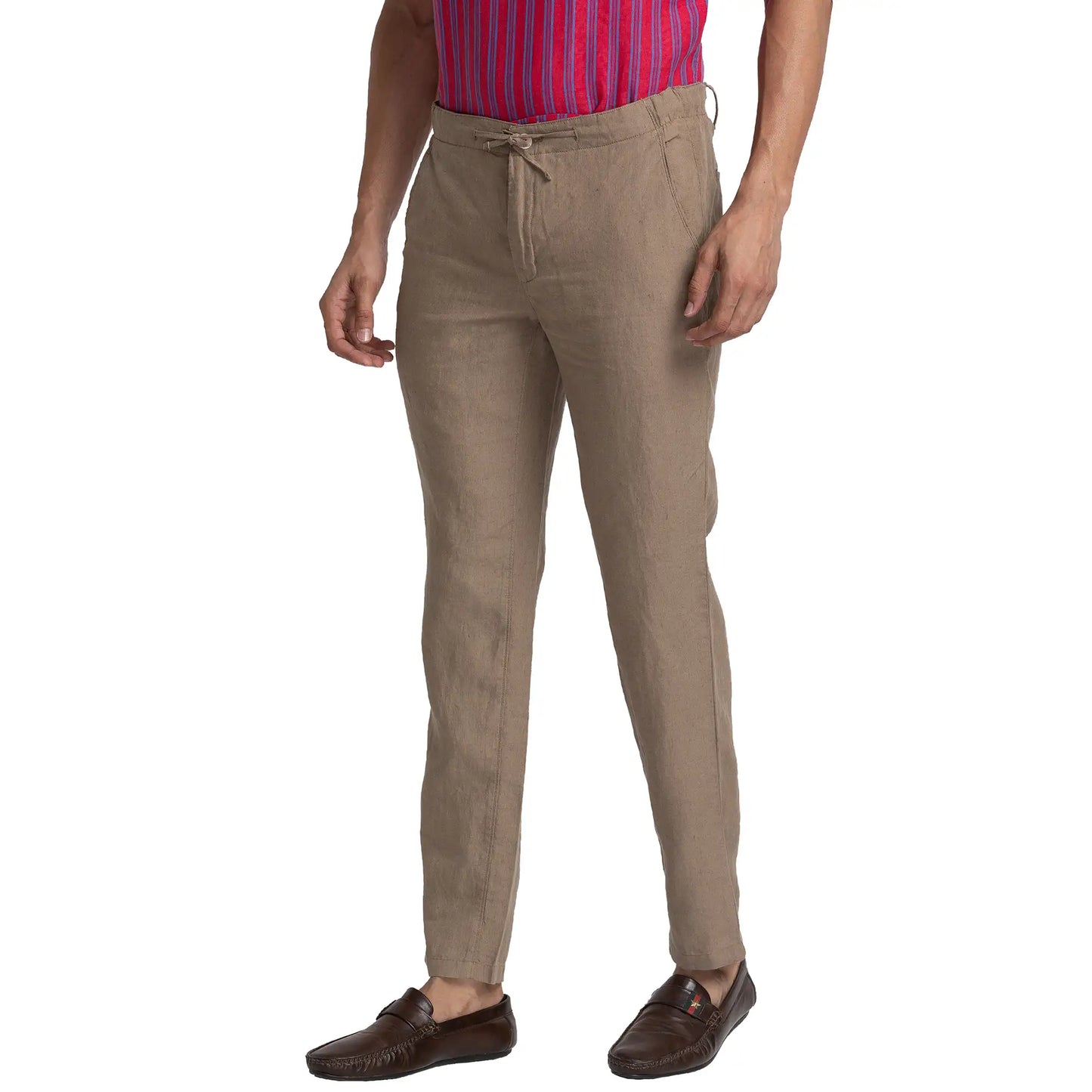 Men Slim Fit Blue Chinos