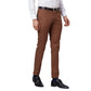 Men Petrol Slim Fit Solid Cotton Blend Trouser
