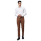 Men Petrol Slim Fit Solid Cotton Blend Trouser