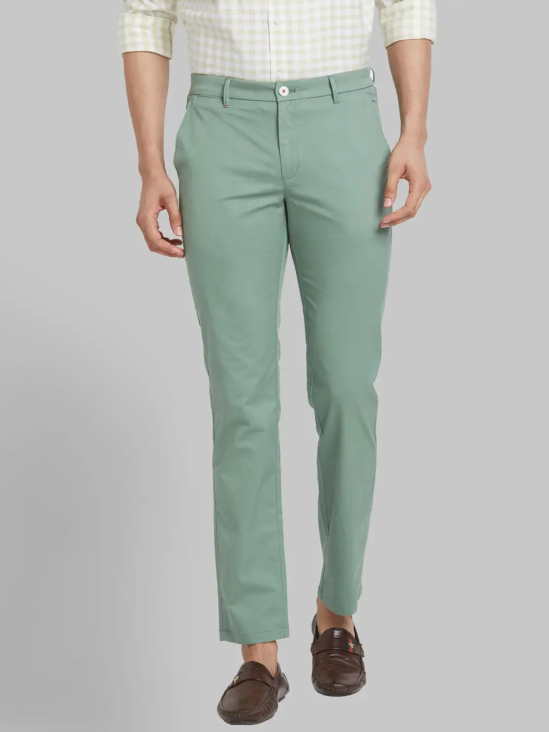 Men Slim Fit Blue Trouser