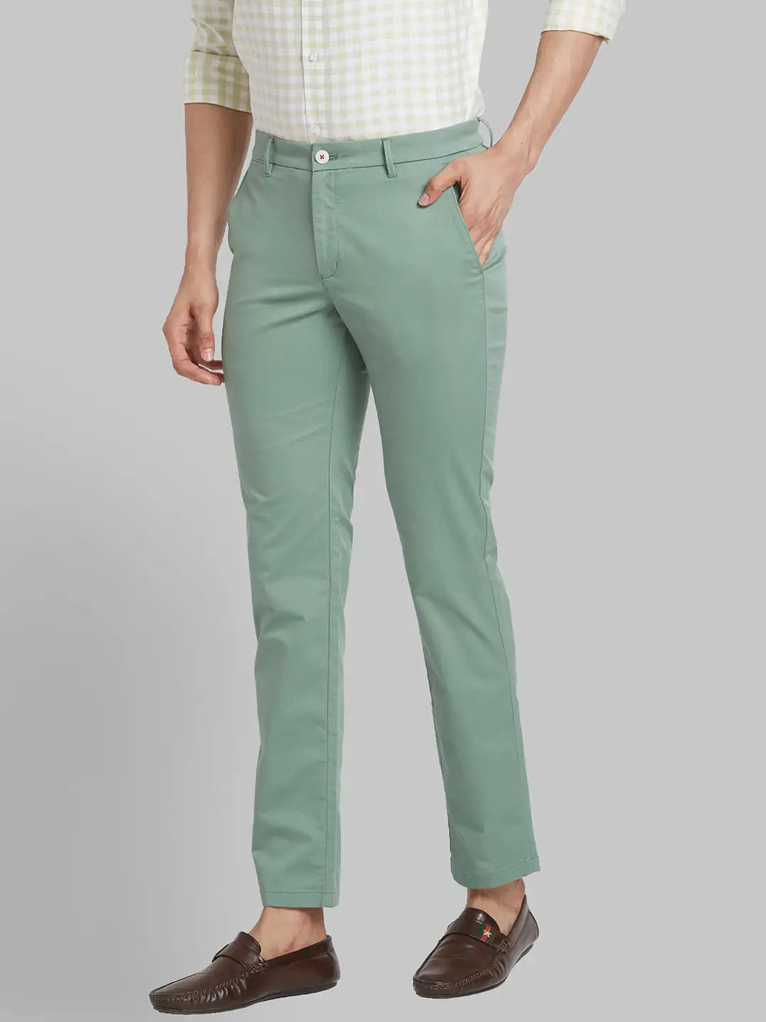 Men Slim Fit Blue Trouser
