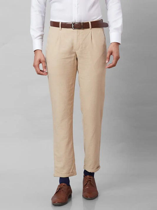 Men Blue Slim Fit Solid Terelyne Blend Suit