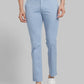 Men Slim Fit Blue Trouser