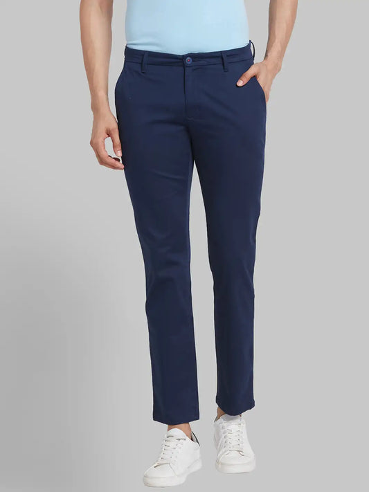 Men Slim Fit Fawn Trouser