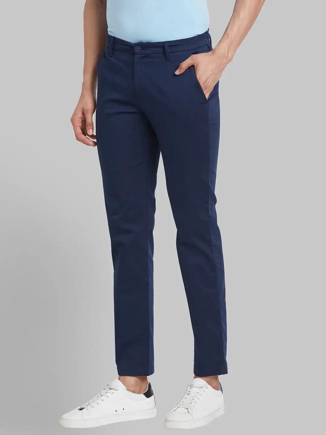 Men Slim Fit Fawn Trouser