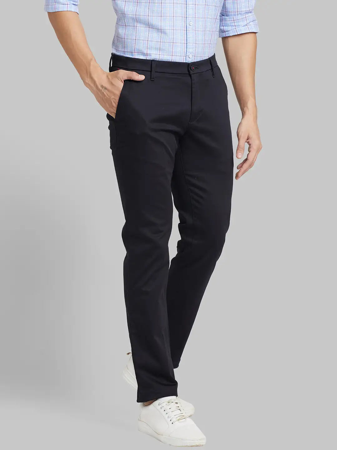 Men Slim Fit Green Trouser