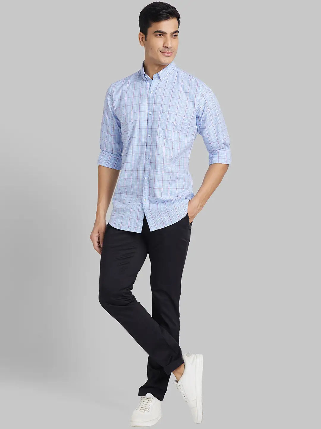 Men Slim Fit Green Trouser
