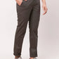 Raymond Men Khaki Solid Slim Fit Cotton Blend Trouser