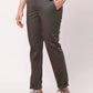Raymond Men Khaki Solid Slim Fit Cotton Blend Trouser