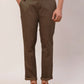 Raymond Men Green Solid Slim Fit Cotton Blend Trouser