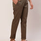 Raymond Men Green Solid Slim Fit Cotton Blend Trouser