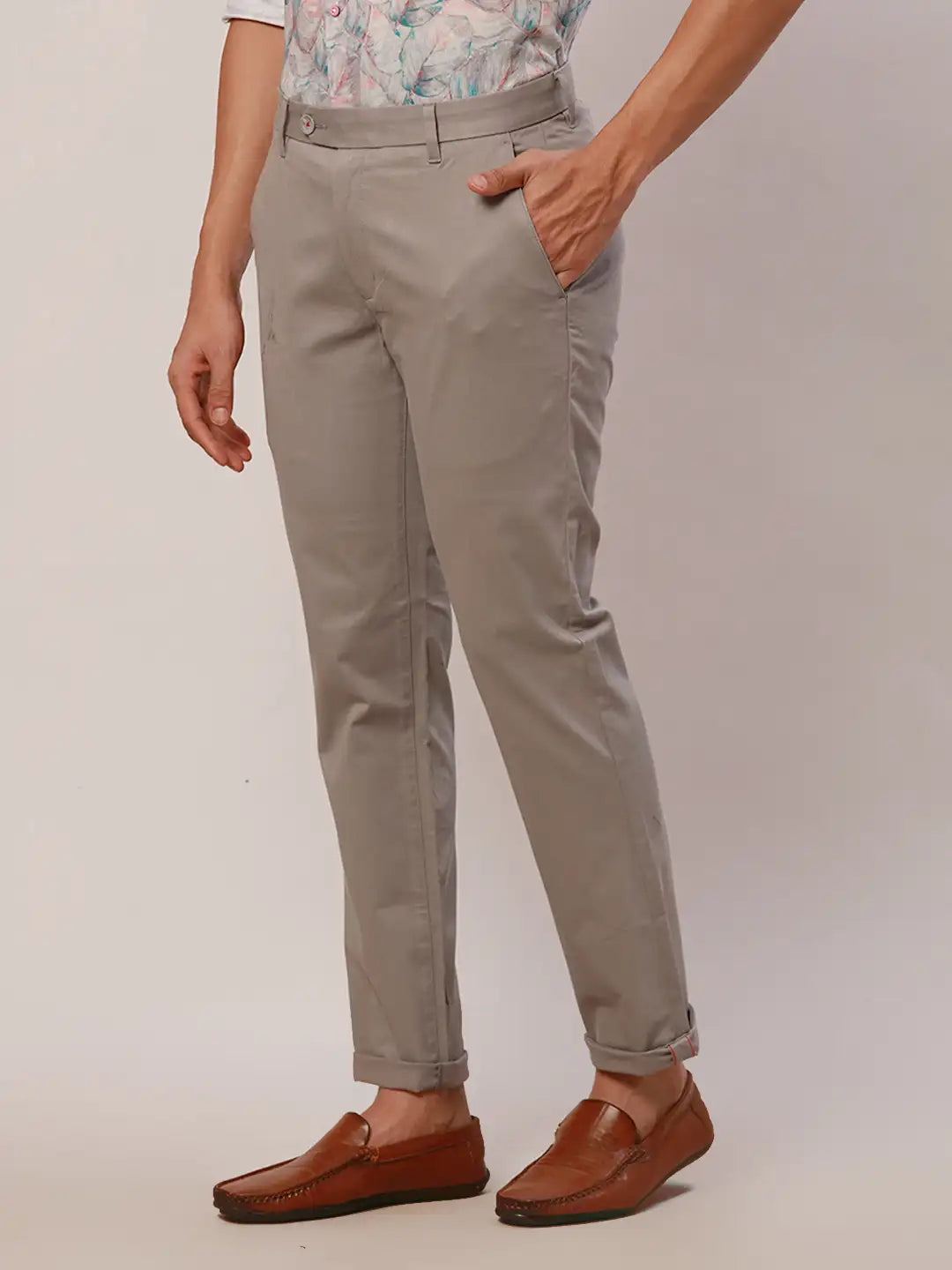 Raymond Men Blue Solid Slim Fit Cotton Blend Jeans