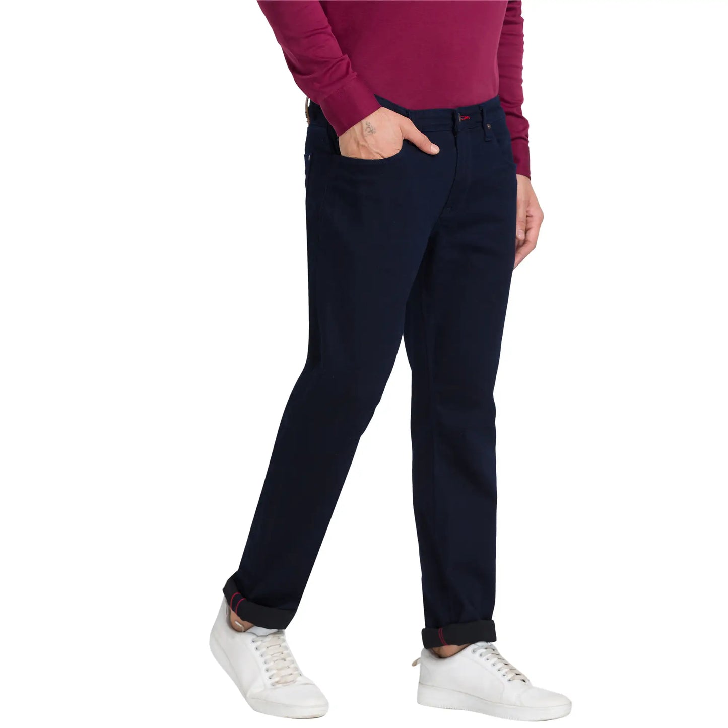 Men Slim Fit Blue Jeans