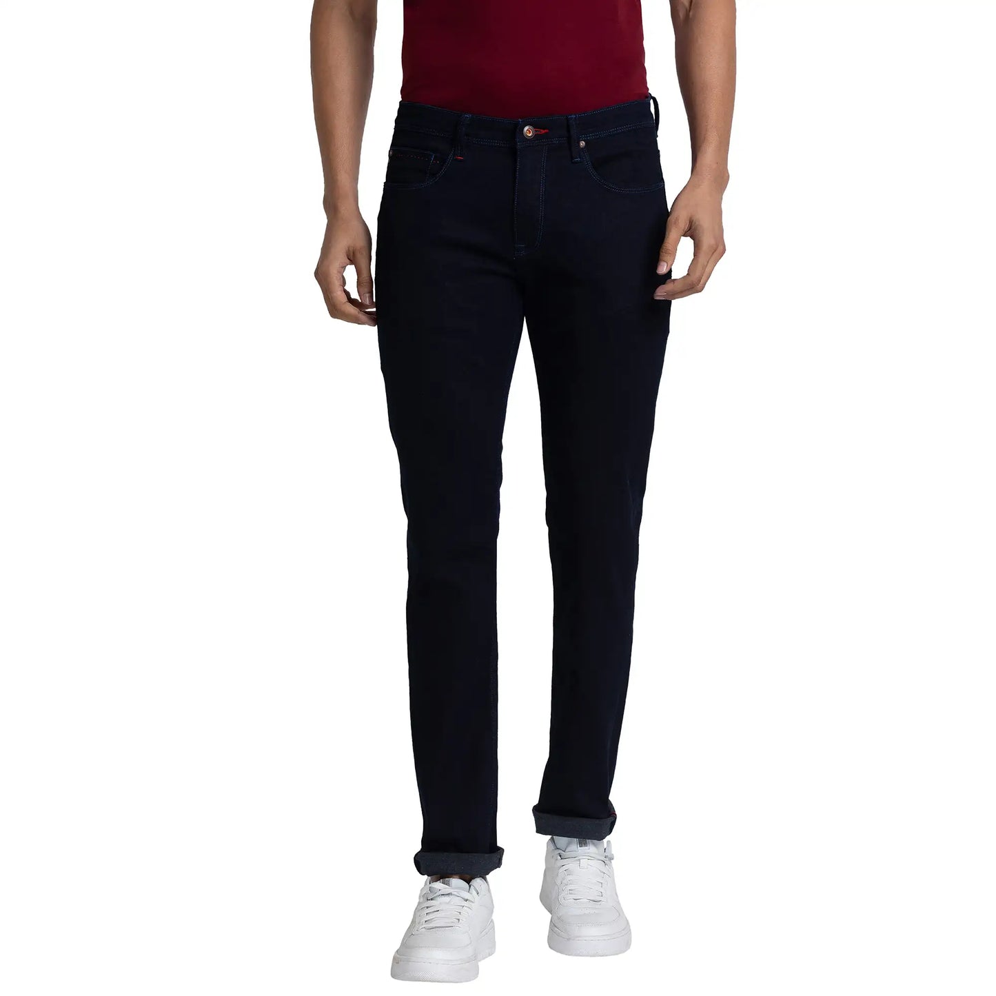 Men Slim Fit Khaki Jeans