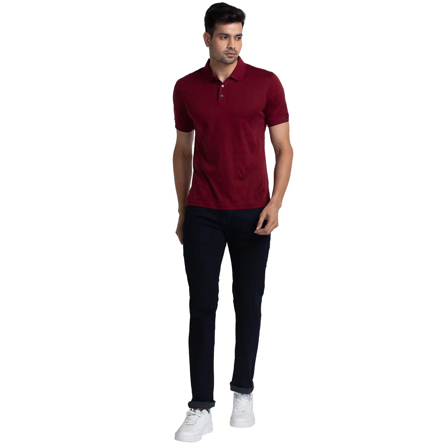 Men Slim Fit Khaki Jeans