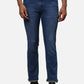 Raymond Men Blue Solid Slim Fit Cotton Blend Jeans