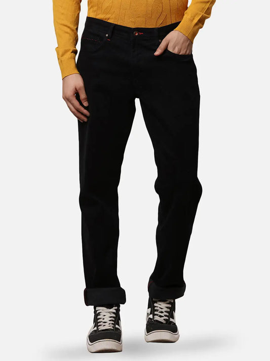 Raymond Men Blue Solid Slim Fit Cotton Blend Jeans