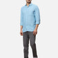 Raymond Men Blue Solid Slim Fit Cotton Blend Jeans