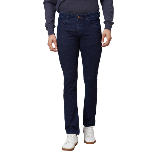 Men Black Contemporary Fit Structure Terylene Blend Suit