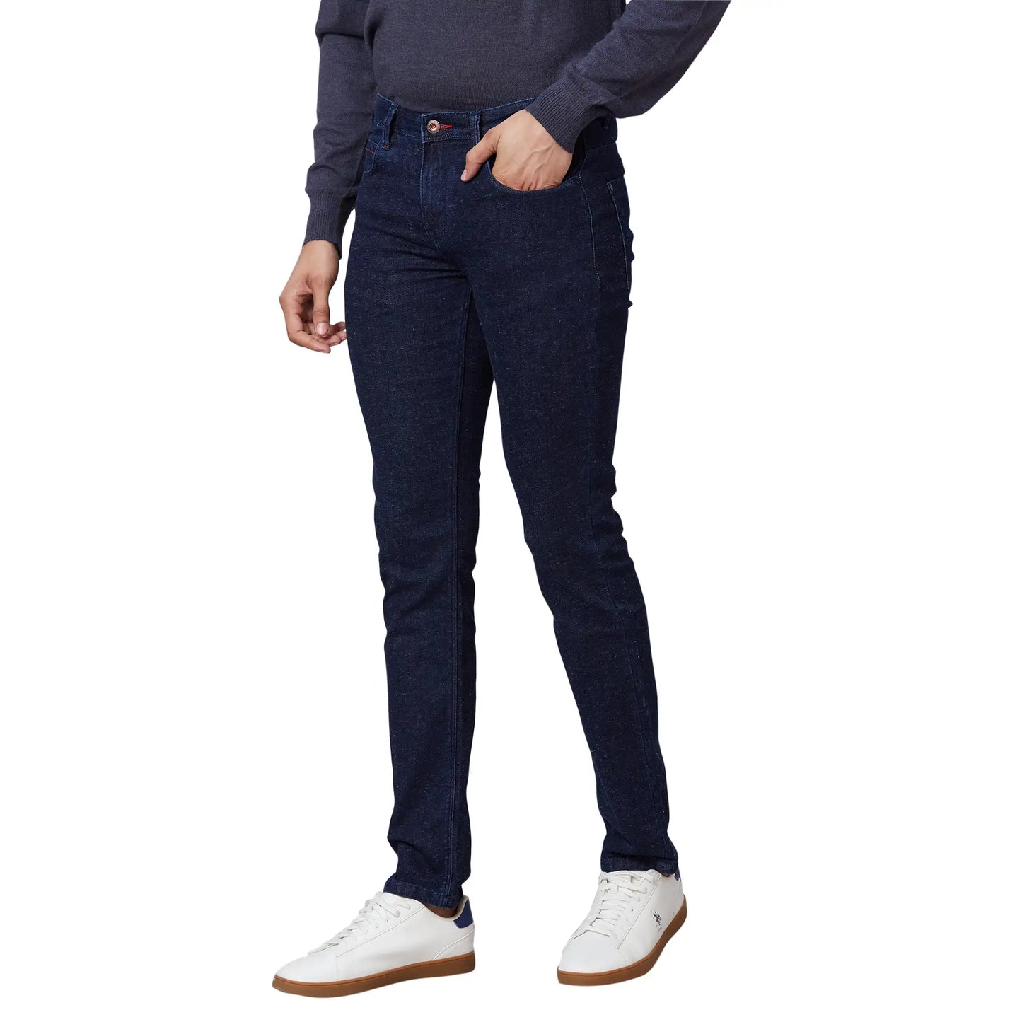 Men Black Contemporary Fit Structure Terylene Blend Suit