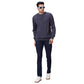 Men Black Contemporary Fit Structure Terylene Blend Suit