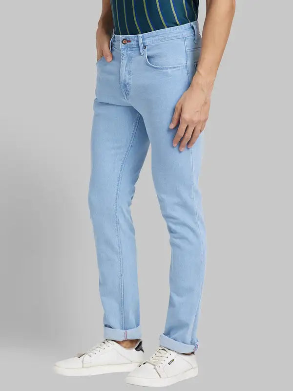 Men Contemporary Fit Blue Suit