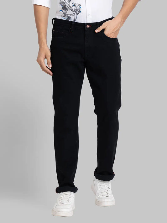 Men Contemporary Fit Black Trouser