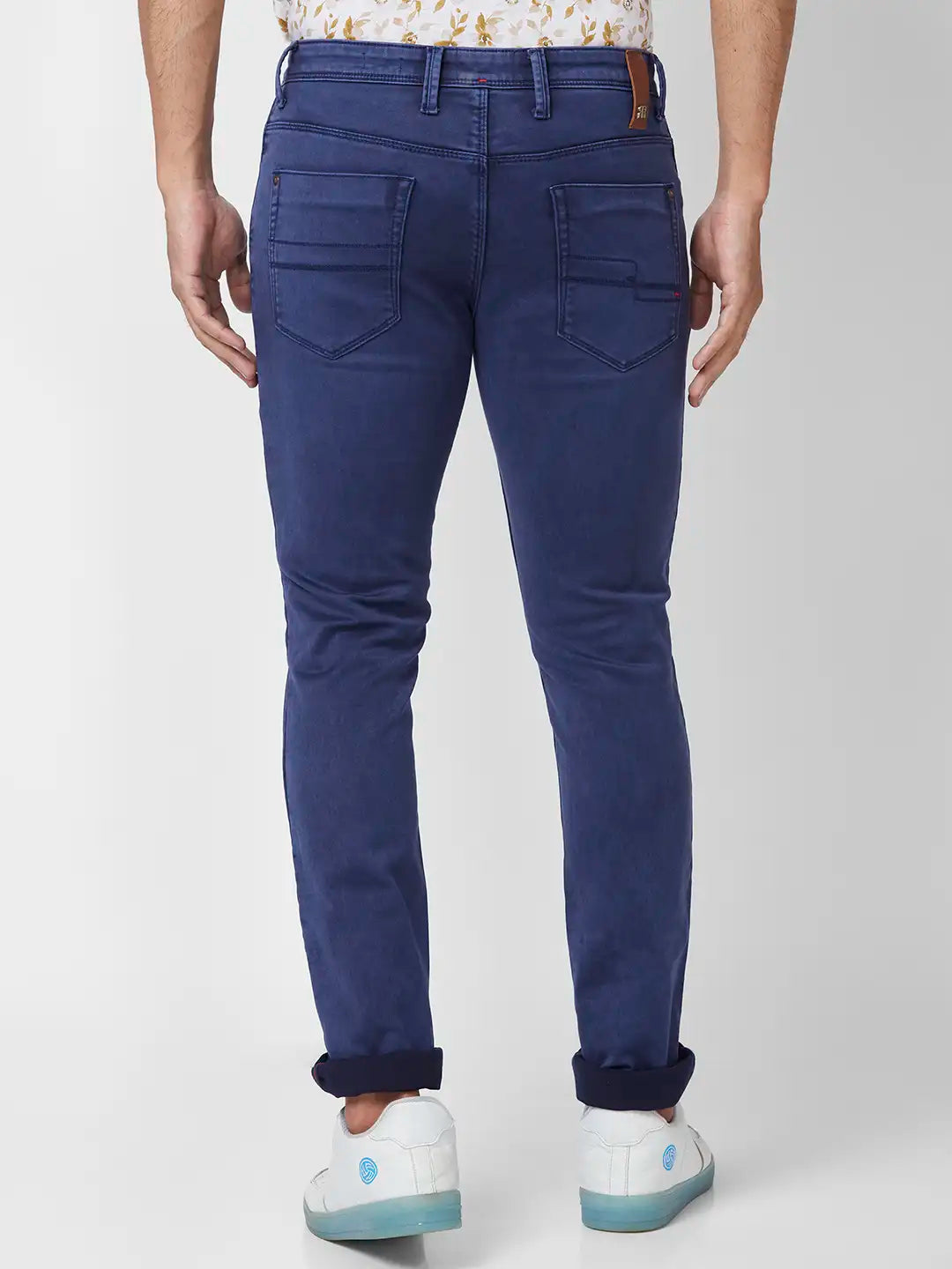 Raymond Slim Fit Solid Dark Blue Jeans