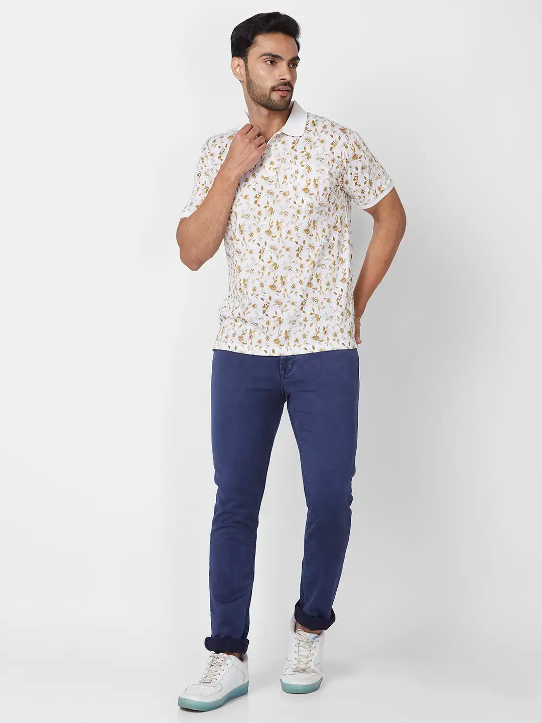 Raymond Slim Fit Solid Dark Blue Jeans