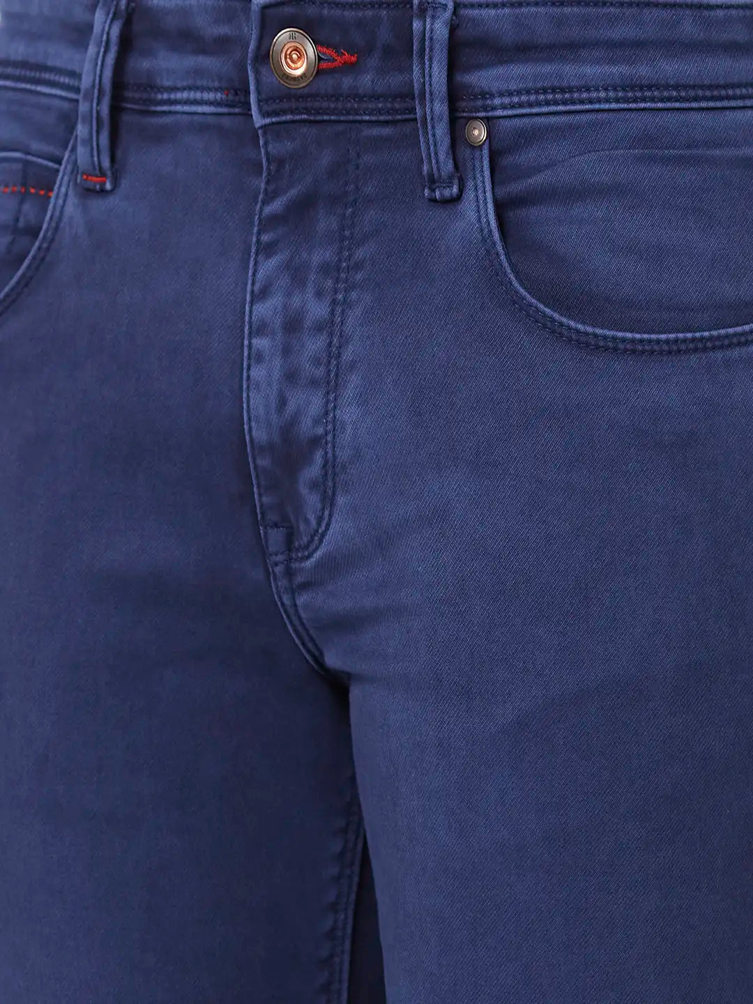 Raymond Slim Fit Solid Dark Blue Jeans
