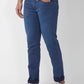 Raymond Slim Fit Solid Medium Blue Jeans
