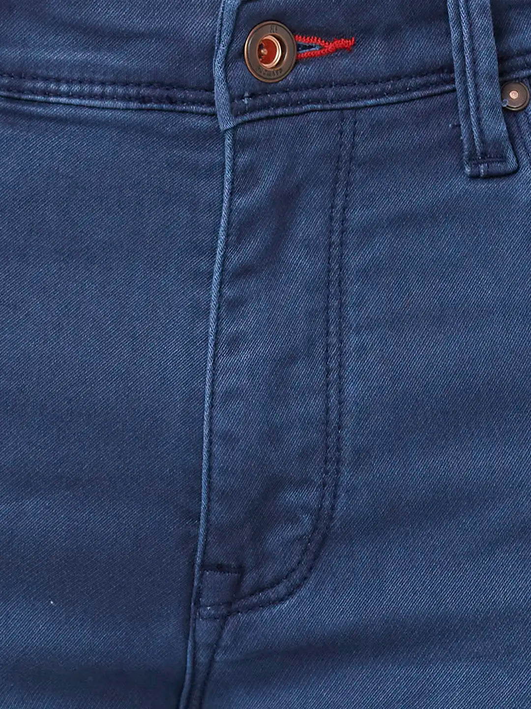 Raymond Slim Fit Solid Medium Blue Jeans