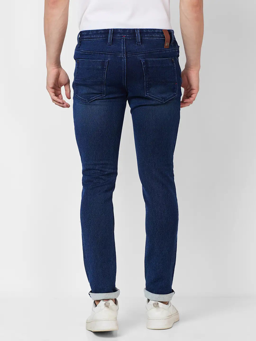 Raymond Slim Fit Solid Dark Blue Jeans