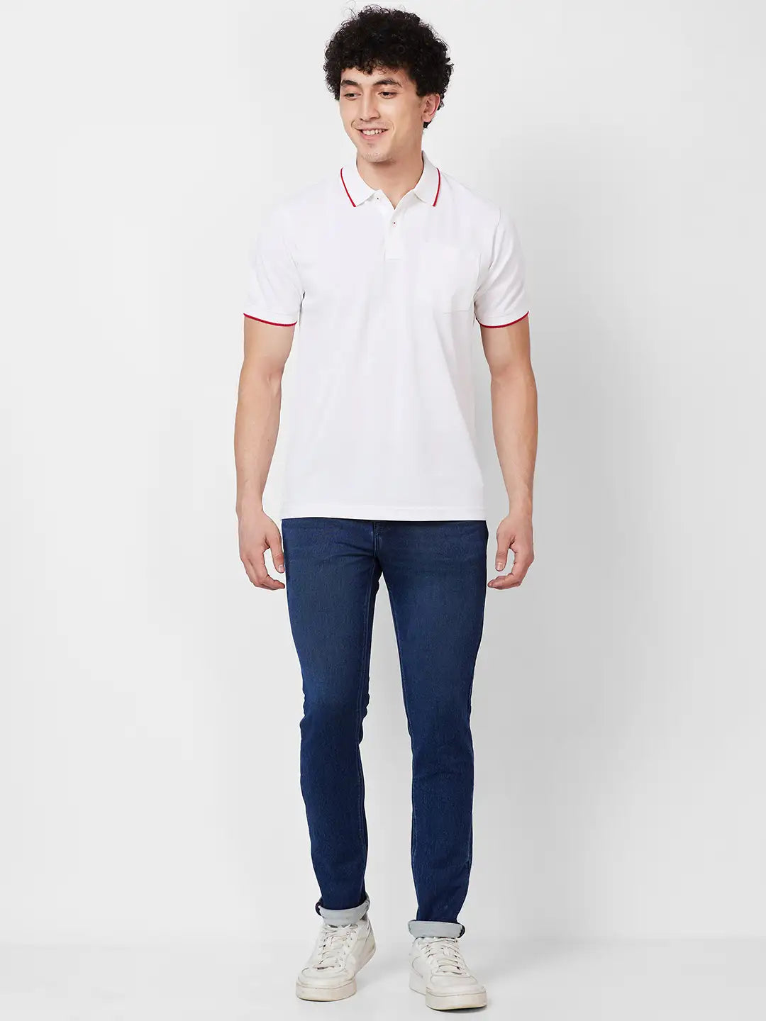 Raymond Slim Fit Solid Dark Blue Jeans