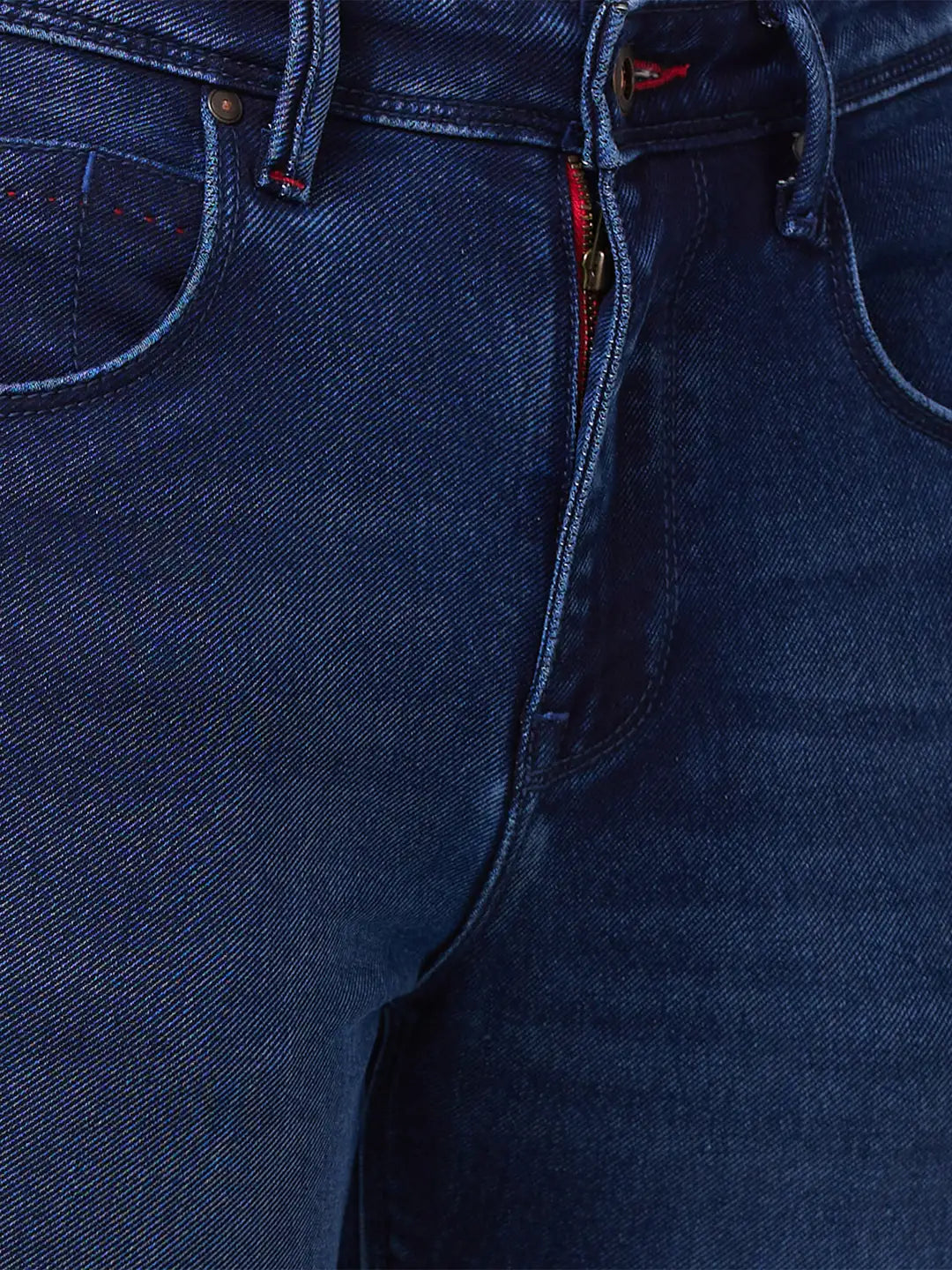Raymond Slim Fit Solid Dark Blue Jeans