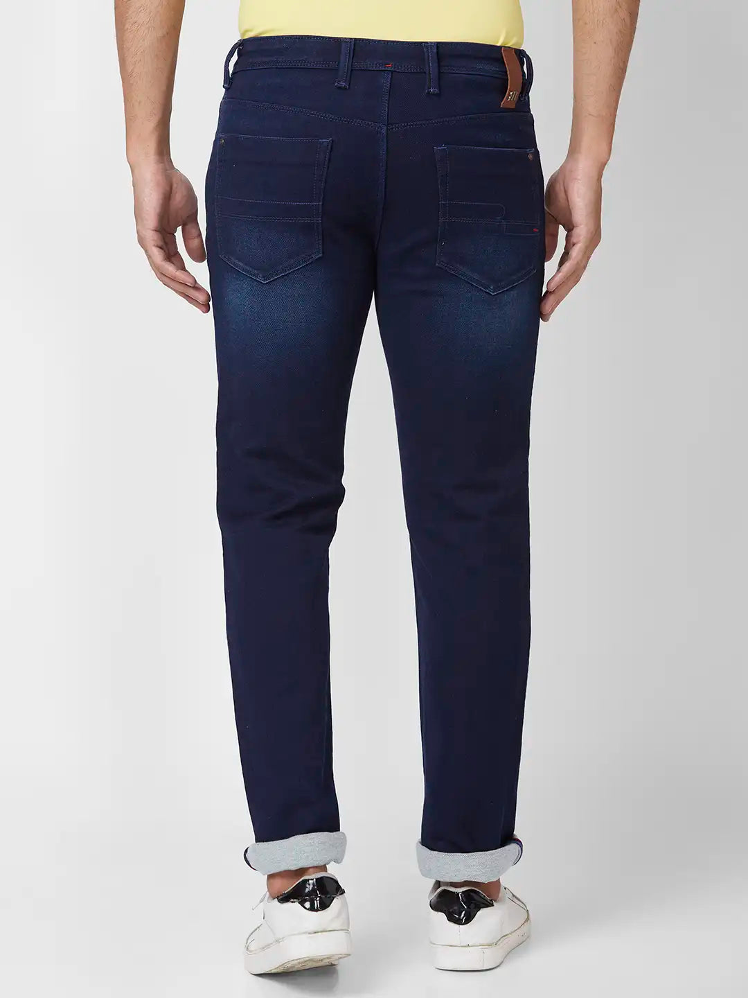 Raymond Slim Fit Solid Dark Blue Jeans