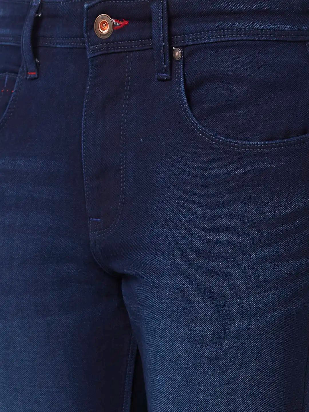 Raymond Slim Fit Solid Dark Blue Jeans