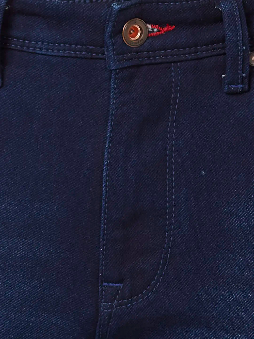 Raymond Slim Fit Solid Dark Blue Jeans