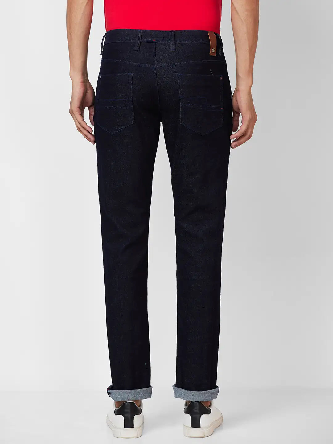 Raymond Slim Fit Solid Dark Blue Jeans