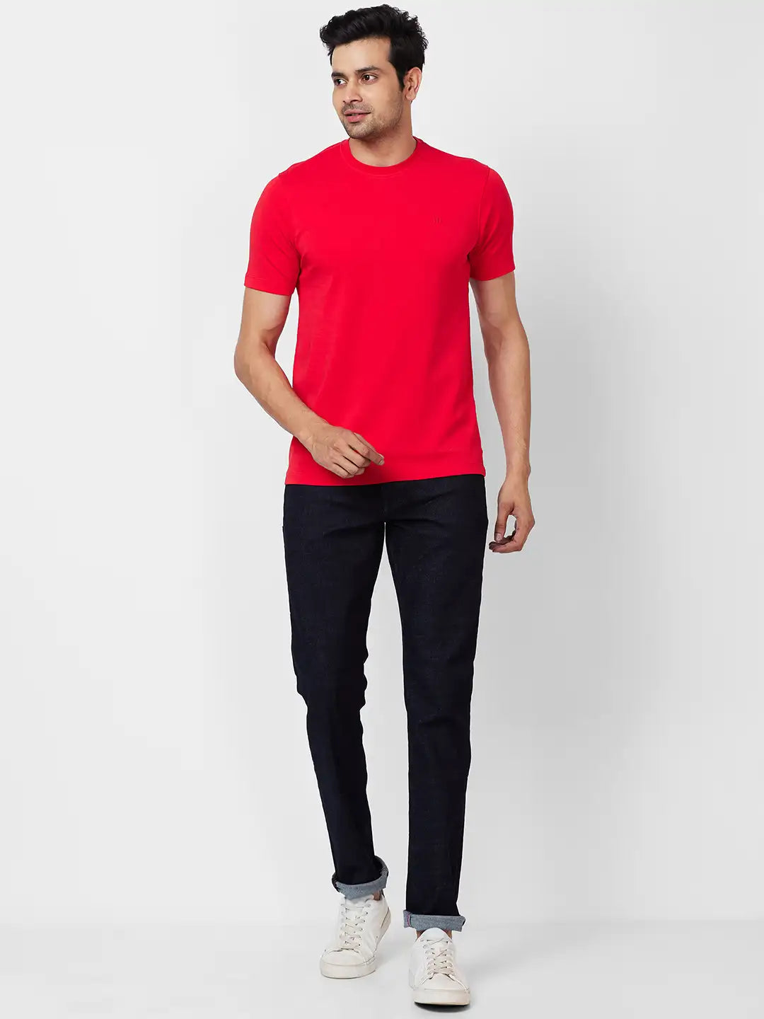 Raymond Slim Fit Solid Dark Blue Jeans