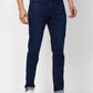 Raymond Slim Fit Solid Dark Blue Jeans
