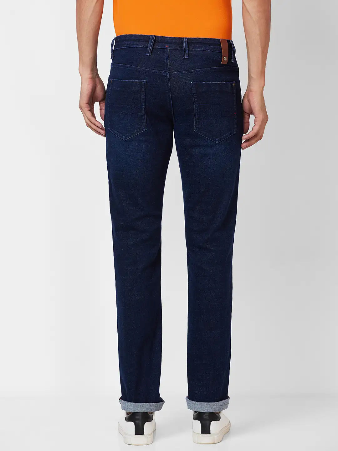 Raymond Slim Fit Solid Dark Blue Jeans