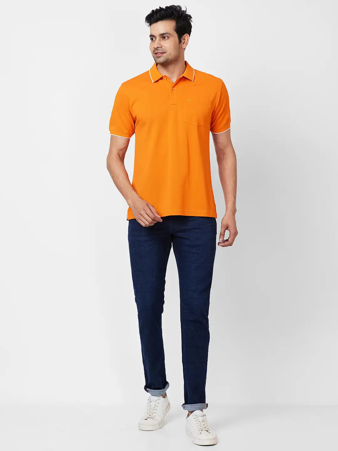 Raymond Slim Fit Solid Dark Blue Jeans